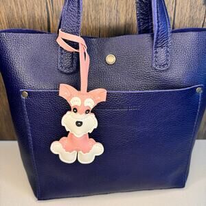 Dog Purse Charm Schnauzer Bag Charm Purse Pink Dog lover Gift NEW FAST SHIP